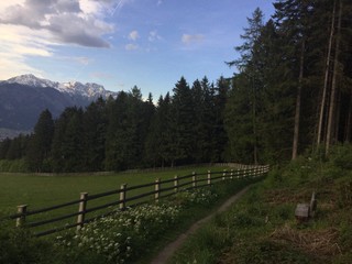 holzbank am wanderweg