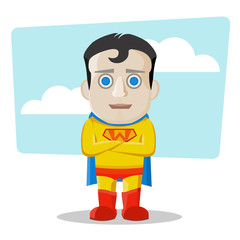 Superhero. Vector illustration on a background.