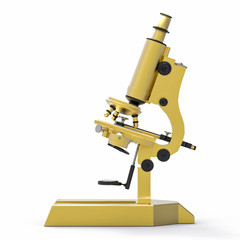 3D Isolated Microscope Illustration