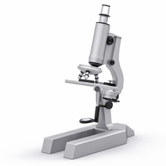 3D Isolated Microscope Illustration