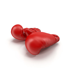 Boxing gloves isolated on white 3D Illustration