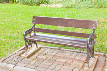 Stylish bench in a park