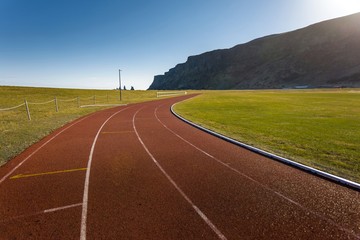Running track outdoors