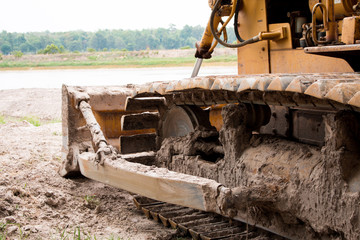Fototapeta na wymiar Heavy construction machine - bulldozer