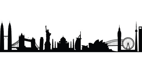 world landmark group in black