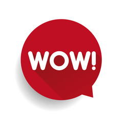 WOW Message bubble red label