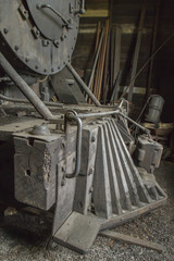 Wooden grate on vintage train