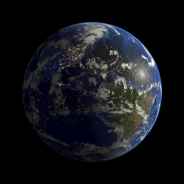 Earth 3d render