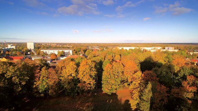 Beautiful aerial view of Paide Estonia. Paide is the capital of JĆ¤rva County Estonia.