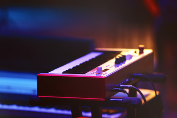 Synthesizer at the stage