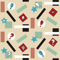 seamless background with punctuation marks