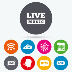 Live music icons. Karaoke or On air stream.