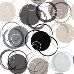 Geometric modern Seamless pattern. Grunge texture. Circles. Vector illustration. Abstract geometric shapes - 111345848