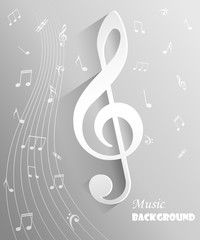 Abstract musical background with notes
