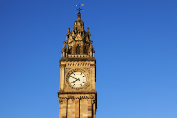 Fototapeta na wymiar Albert Memorial Clock in Belfast