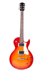 Naklejka premium Electric guitar, isolated on white