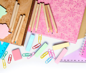 Set of stationery isolated on white