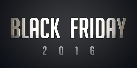 Black Friday 2016 black banner for online and web