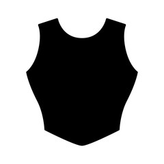 Body vest breastplate armor flat icon for games and websites