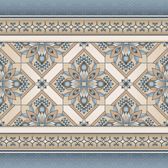 Vintage ornate colored border in Eastern style.
