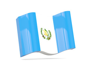 Wave icon with flag of guatemala