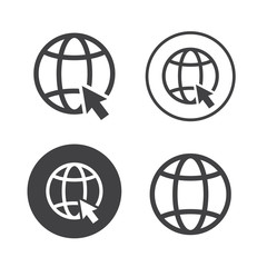 Go to web icons set vector illustration. Go to web black logo. Go to web icons sign