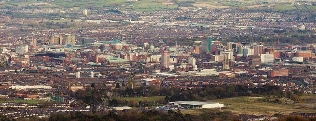 Aerial panorama of  Belfast