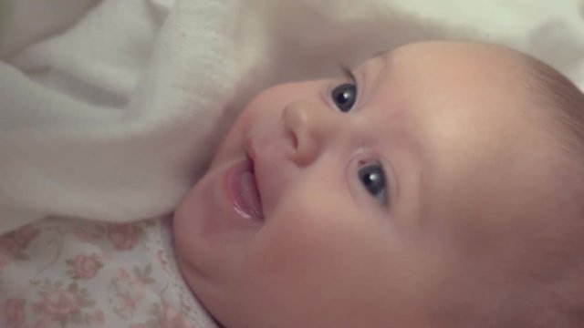 Newborn Baby Girl Close Up