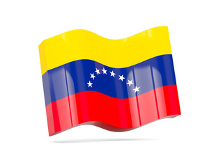 Wave icon with flag of venezuela