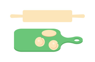 Pelmeni vector illustration.