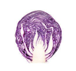 Red cabbage isolated on white background