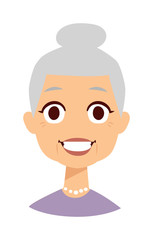 Cute granny vector illustration.