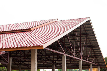 Fototapeta premium Metal sheet for industrial building and construction,Zinc, aluminum roof