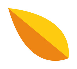 Yellow leaf vector illustration.