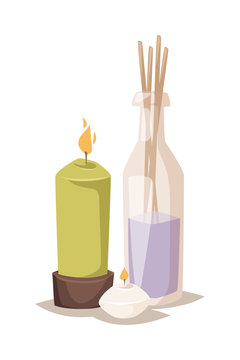 Spa aroma vector icons. 