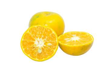 Orange fruit isolated on white background