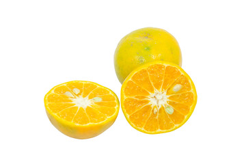 Orange fruit isolated on white background