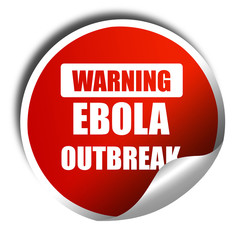 Ebola outbreak concept background, 3D rendering, red sticker wit