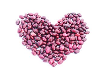 Red bean isolated on white background