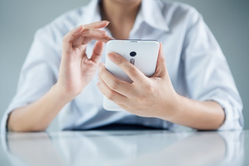 businesswoman using mobile