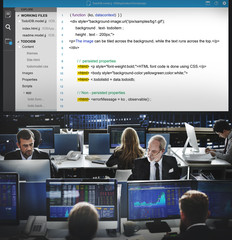 Php Programming Html Coding Cyberspace Concept