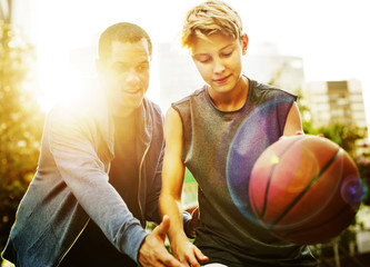 Basketball Player Athlete Exercise Sport Stadium Concept