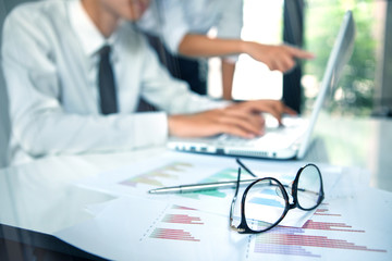 business working with laptop