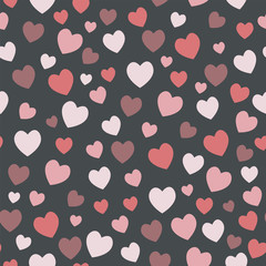 Seamless vector pattern with hearts