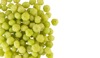 Top view of star gooseberry on white background