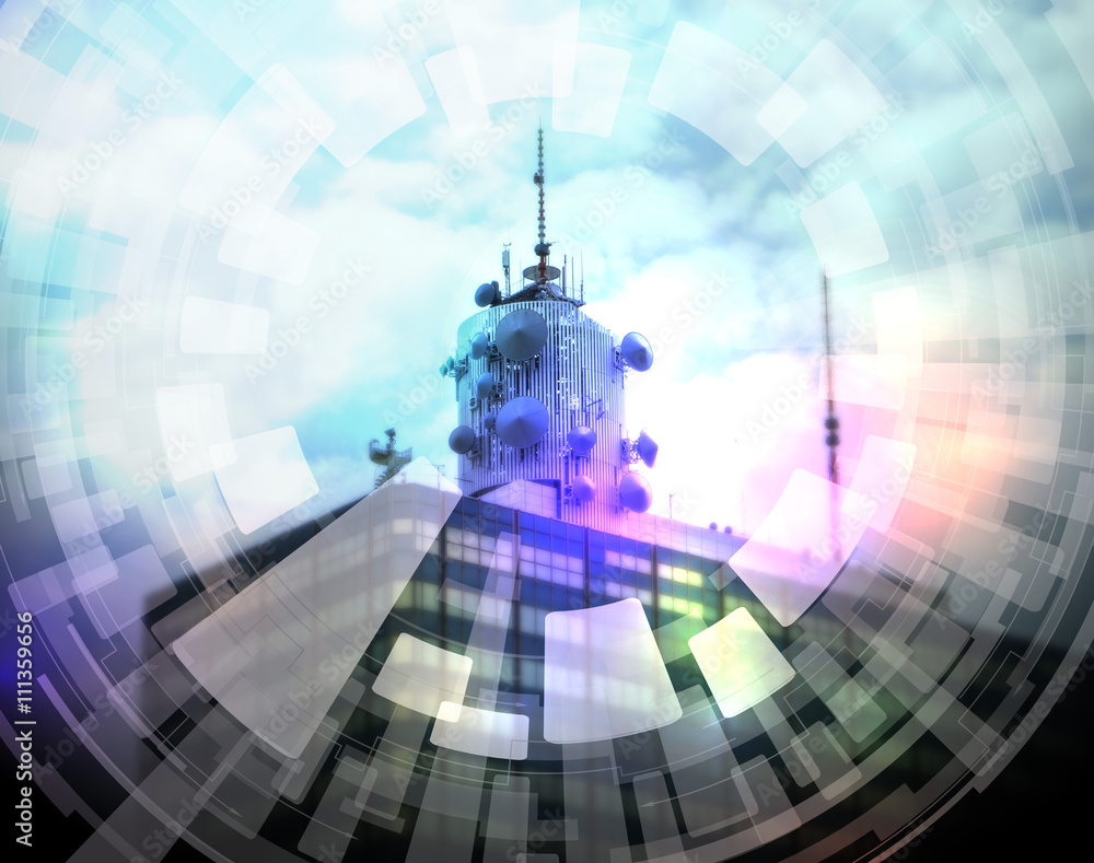 Poster broadcasting abstract image visual