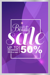 Big sale, beauty cosmetics sale vector