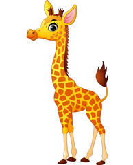 Cute giraffe cartoon © ekyaky
