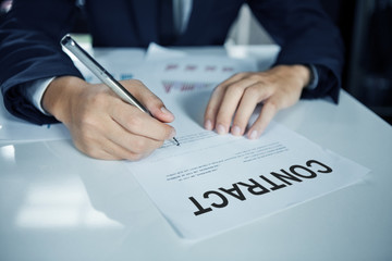Business is signing a contract