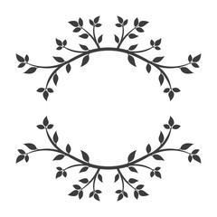 Abstract vector background - black and white illustration with young tree,sapling